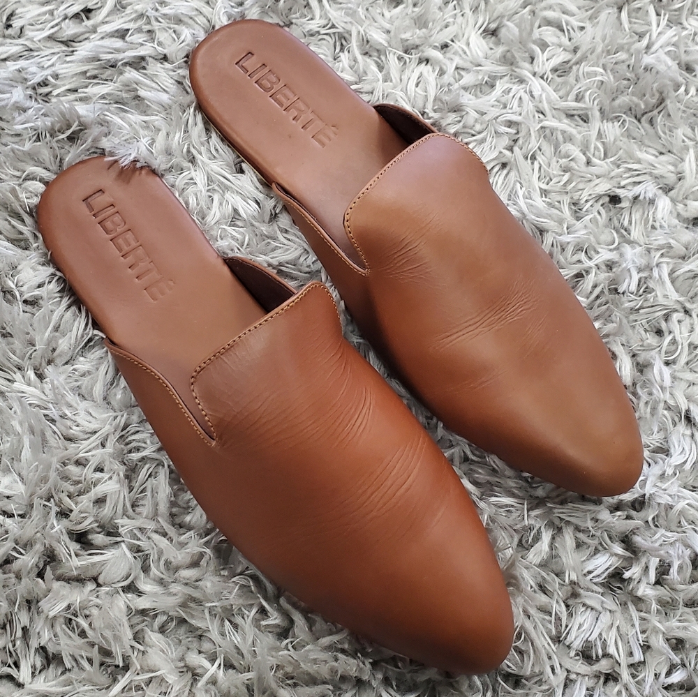 Liberté The Modern Mule-Cognac Cowhide Leather Size 10